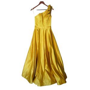 TS Couture Belle Dress S/ 4 Yellow Gold Princess Dress Formal Gown Floor Length